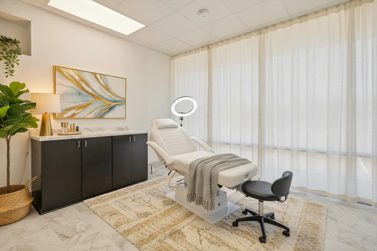 Lash Technician salon suite for rent at Paradise Suites & Salon in Allen, TX